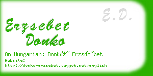 erzsebet donko business card